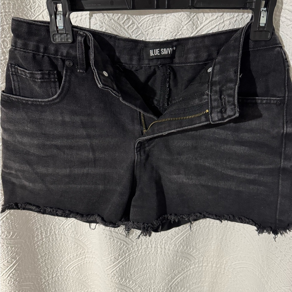 Black  BLUE SAVVY Denim Shorts